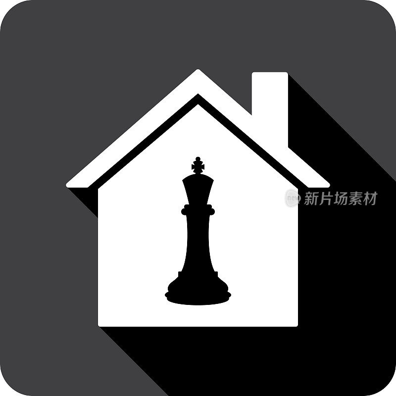 House Chess King图标剪影